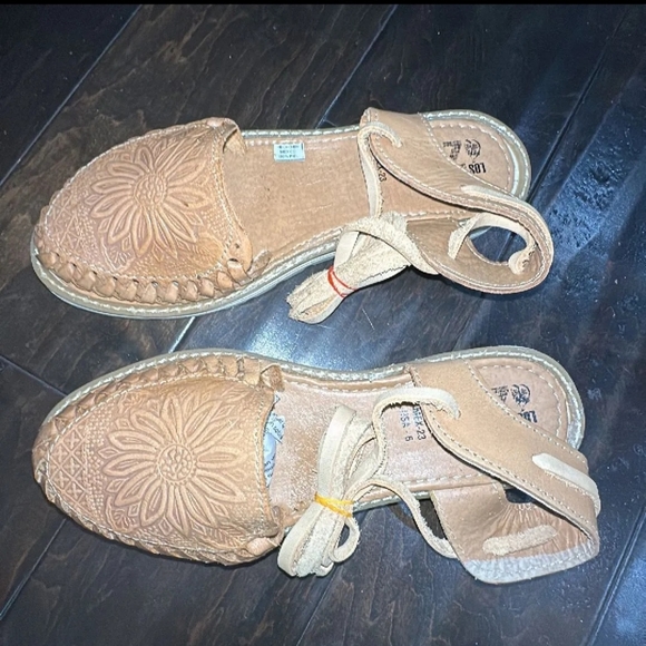 Laced Up Mexican Huarache Handmade Leather Meixco New Size US 8 - Picture 2 of 6
